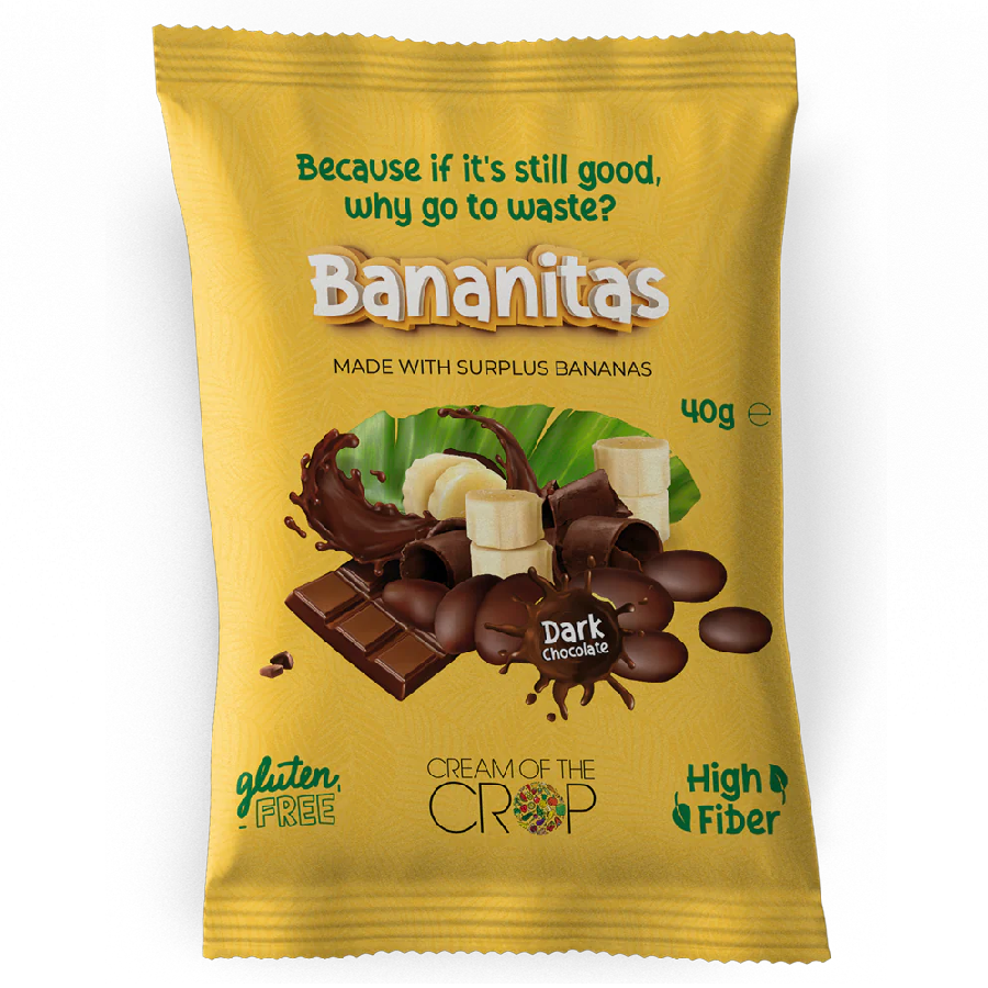 Cream Of The Crop Dark Chocolate Bananitas 40g