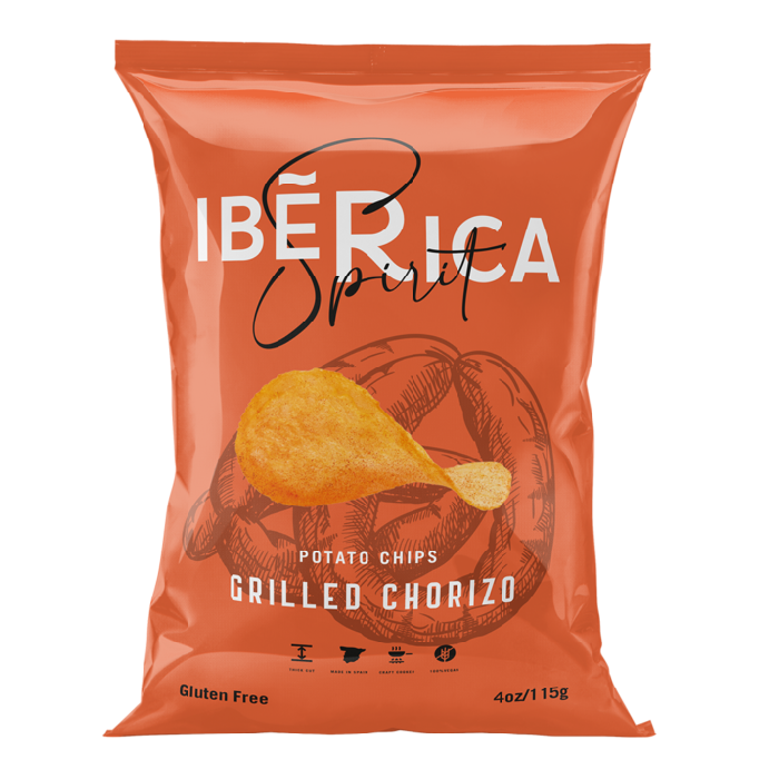 Iberica Spirit Choriza Flavoured Potato Chips Gluten Free 115g