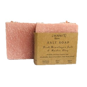 Janni Bars Pink Himalayan Salt &amp; Kaolin Clay 100g