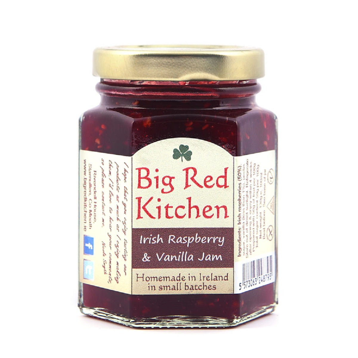 Big Red Kitchen Irish Raspberry and Vanilla Jam 130G