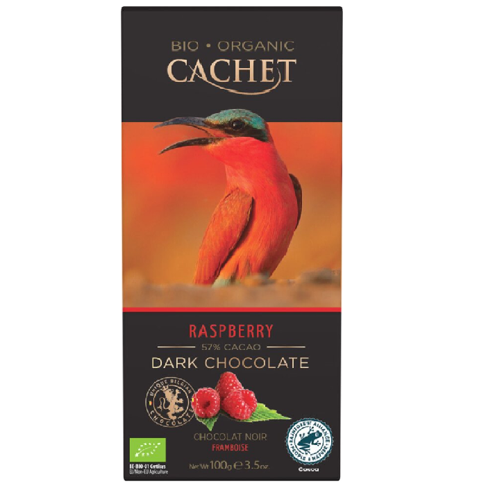 Cachet Raspberry 57% Dark Chocolate 100g