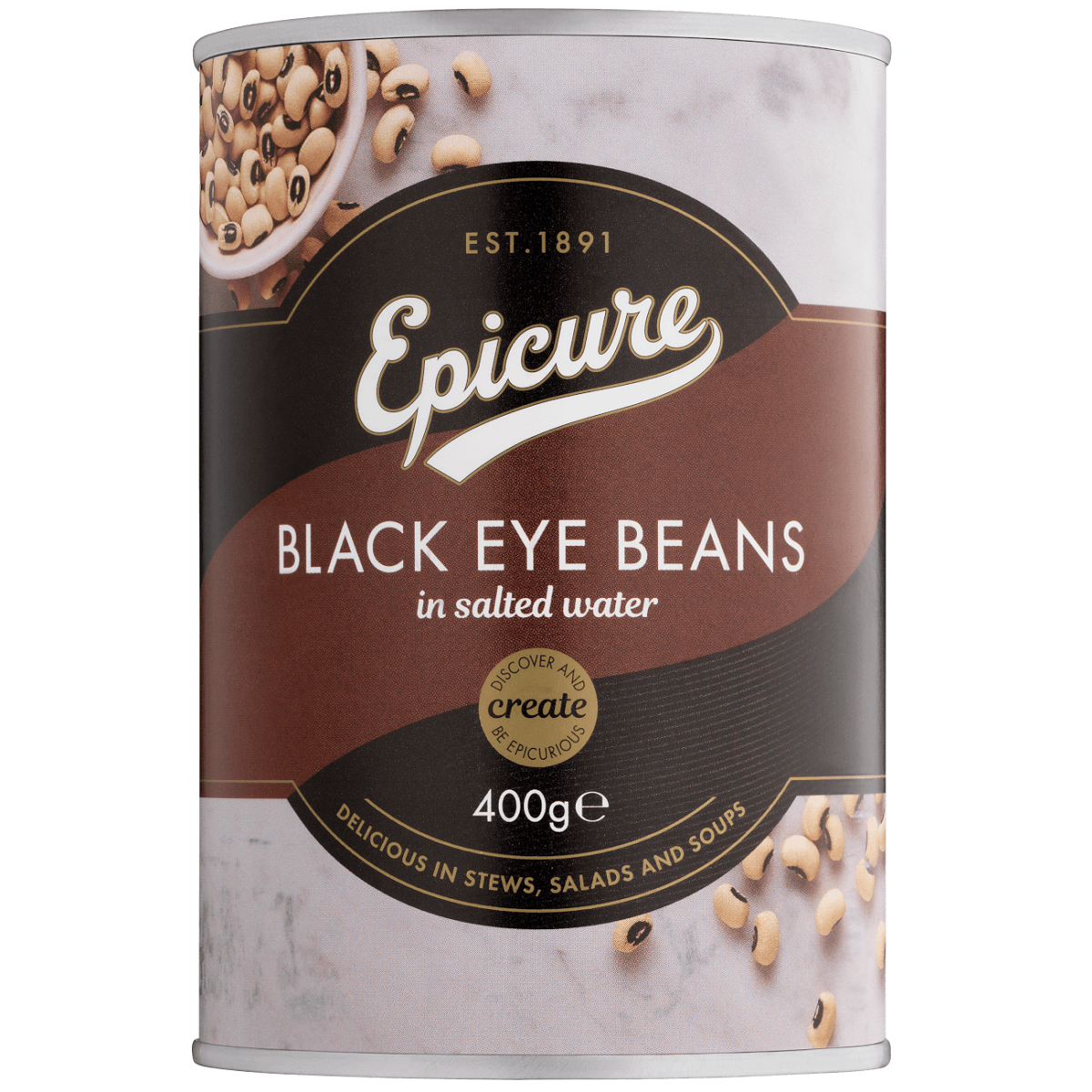 Epicure Black Eye Beans in salted water 400g