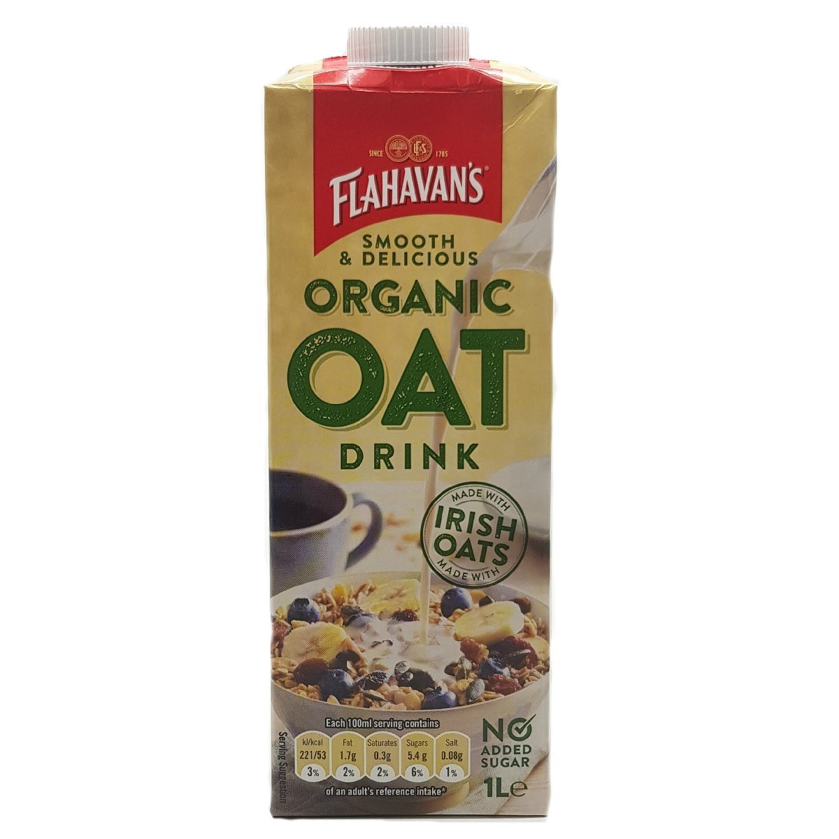 Flahavan&#39;s Smooth &amp; Delicious Organic Oat Drink 1L