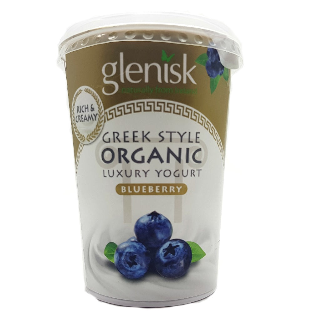 Glenisk Greek Style Organic Yogurt Blueberry 450g