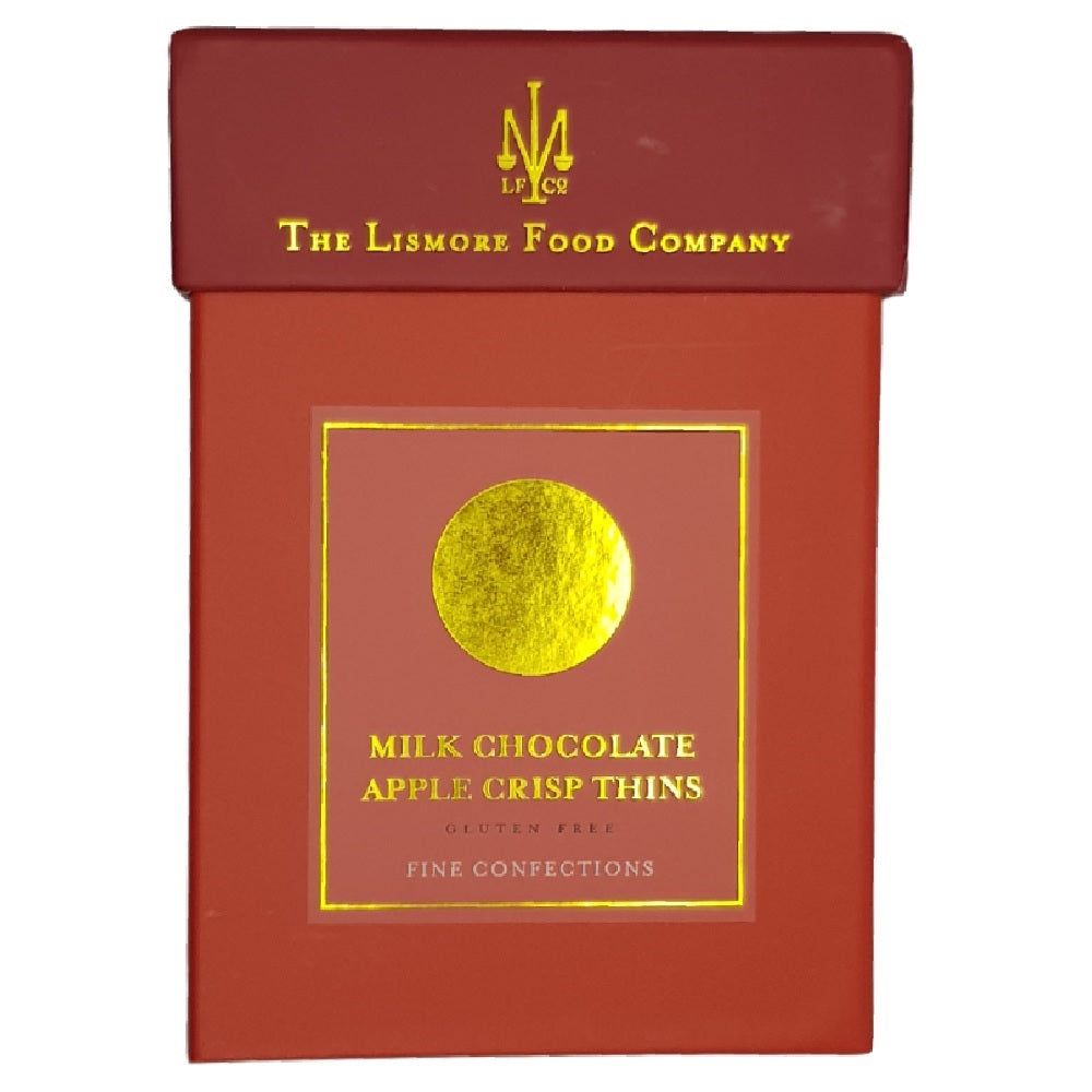 The Lismore Food Company Milk Chocolate Apple Thins  100g