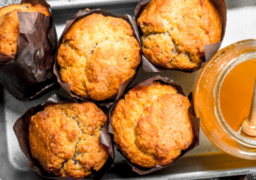Banana, Honey and Ginger Breakfast Muffins by Aine Maguire