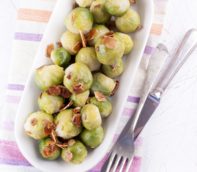 Brussels Sprouts with Toasted Almonds by Michael Quinn