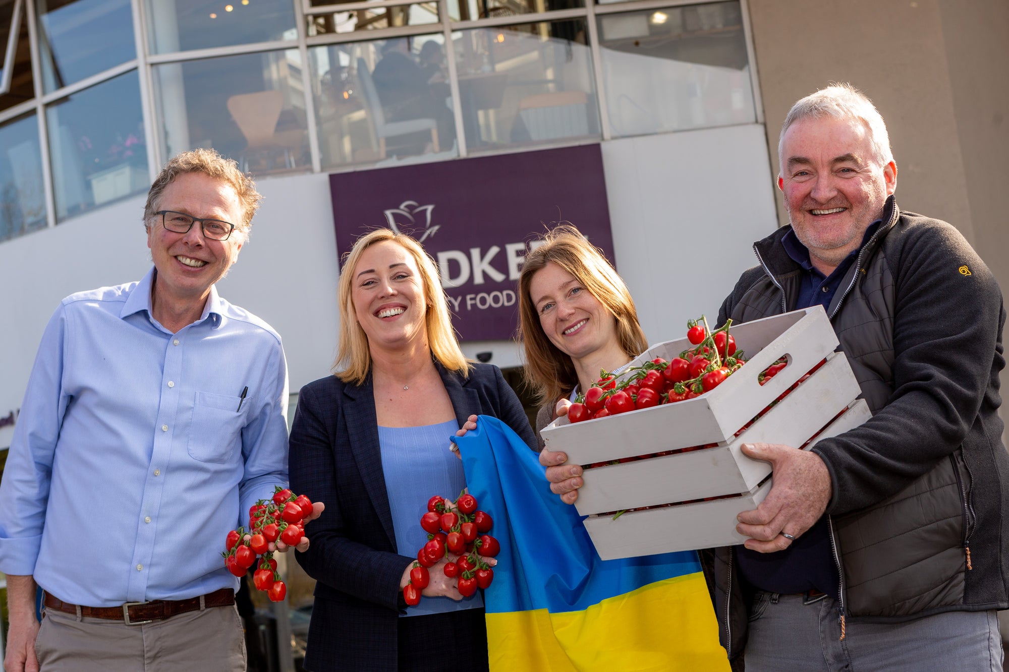 local tomatoes raising money for Ukraine appeal.