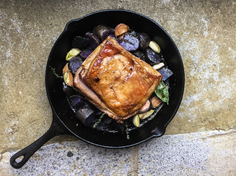 Rack of Comeragh Mountain Lamb with Violetta Potatoes, Bay & Garlic by Trish Deseine