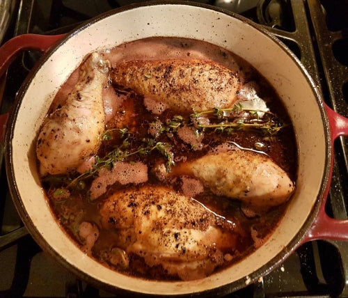 Spanish Style Chicken Legs in Cider by Michael Quinn