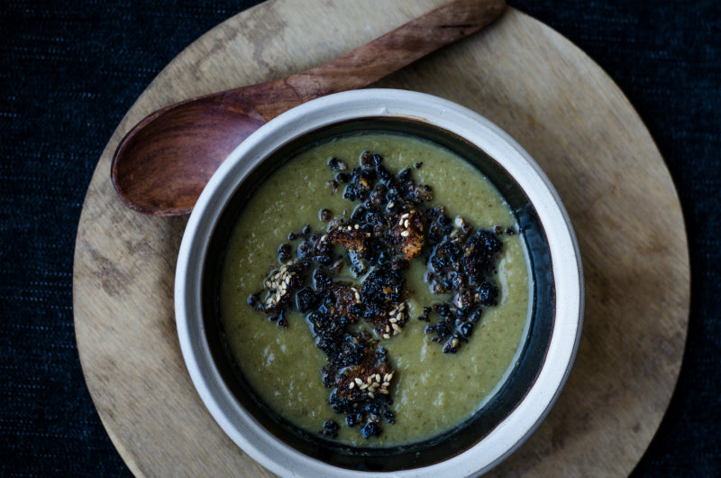 Creamy Cabbage Soup with Black Pudding Crumbs by Trish Deseine