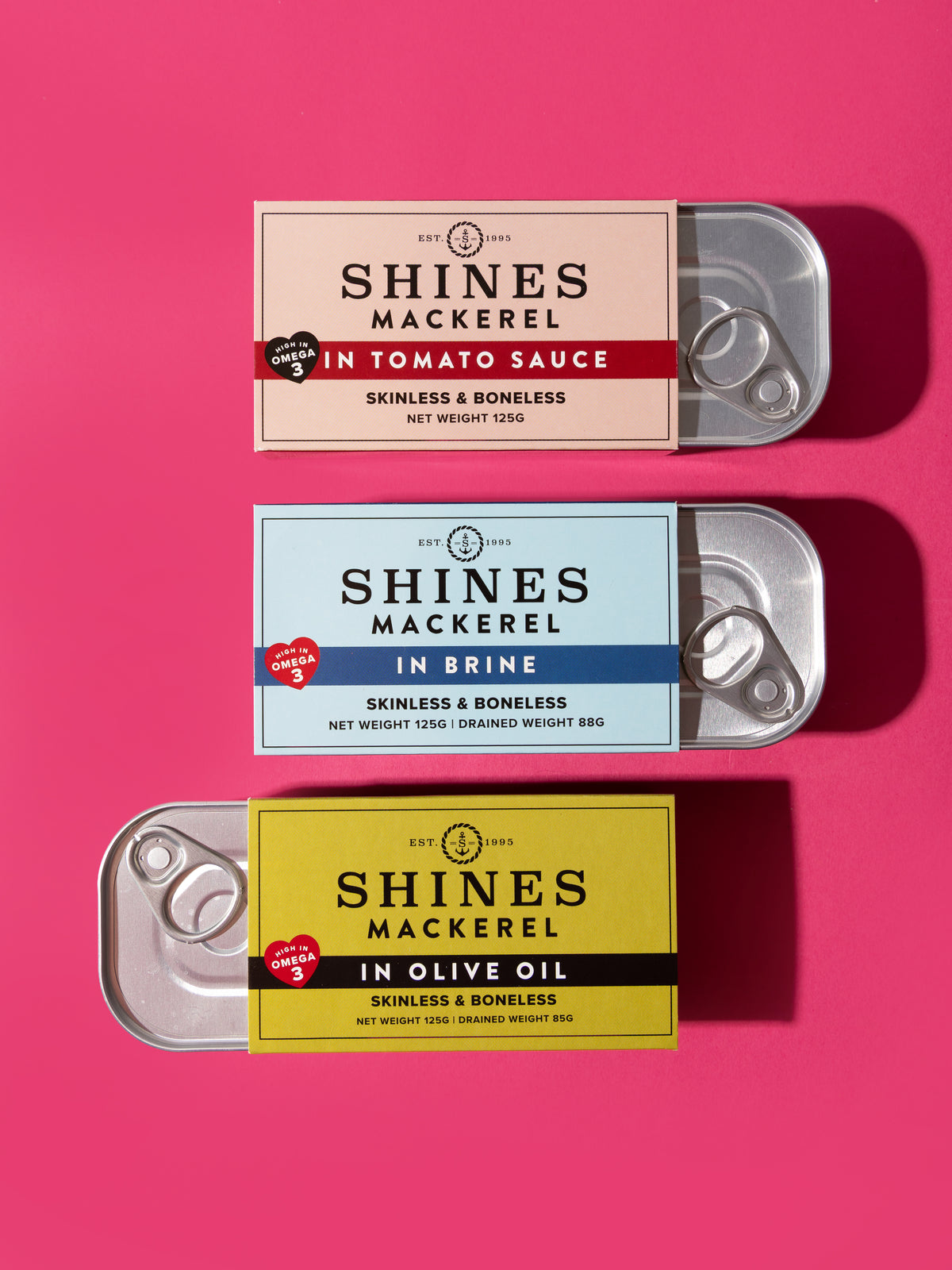 Shines Mackerel in Brine 125g