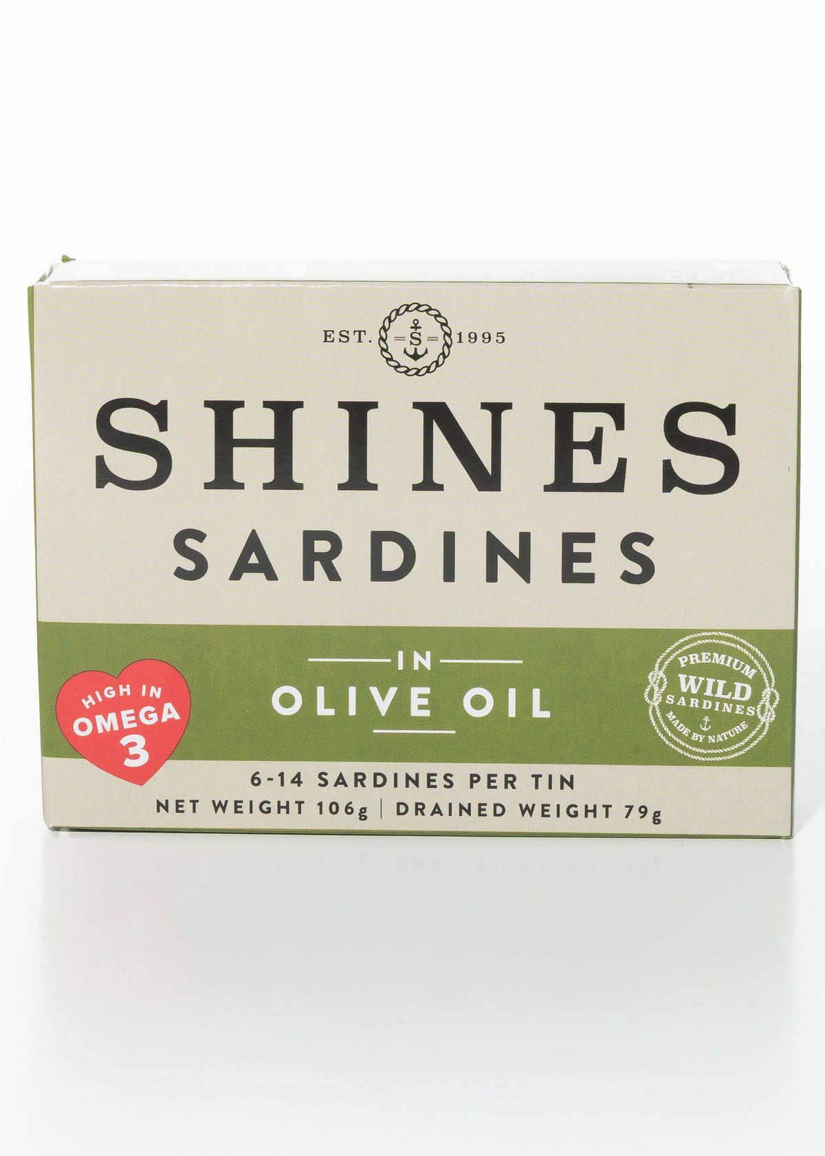 Shines Wild Irish Sardines in Olive Oil 106g