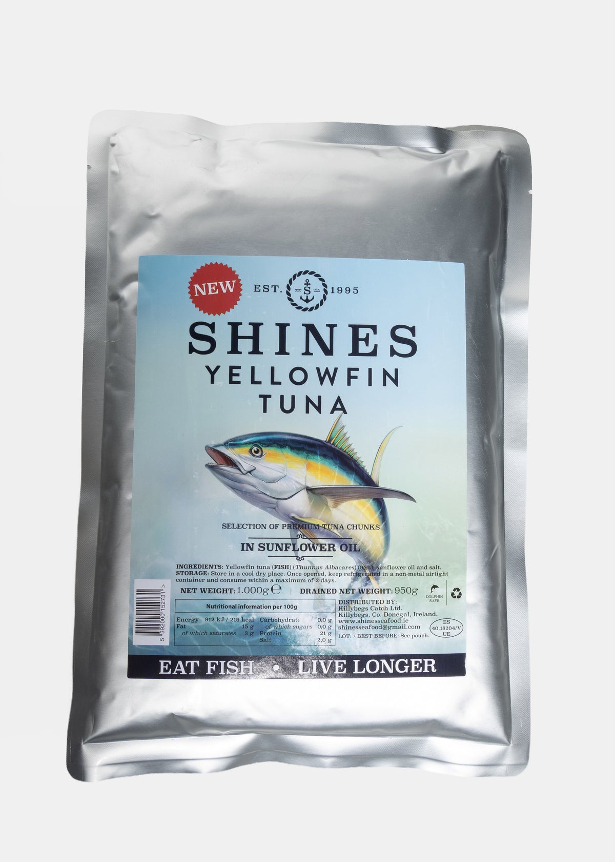 Shines Yellowfin Tuna in Sunflower Oil 1kg