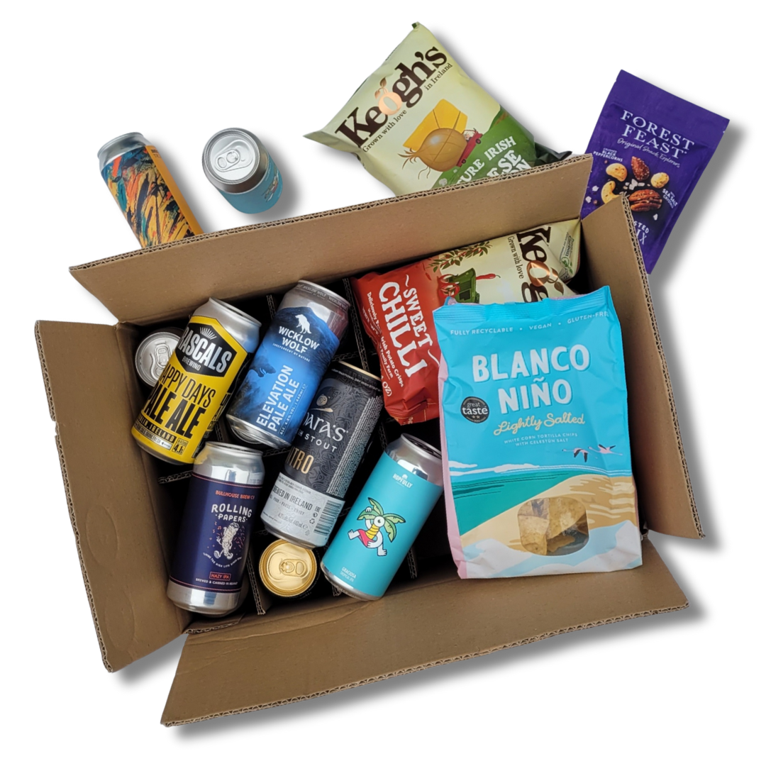 12 Irish Craft Beer Can & Snack Selection