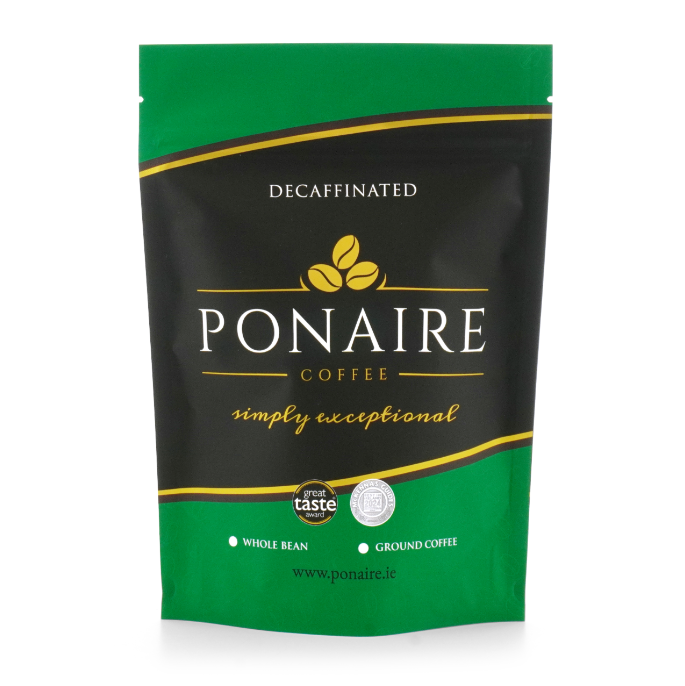 Ponaire Coffee Decaffeinated Whole Bean 250g