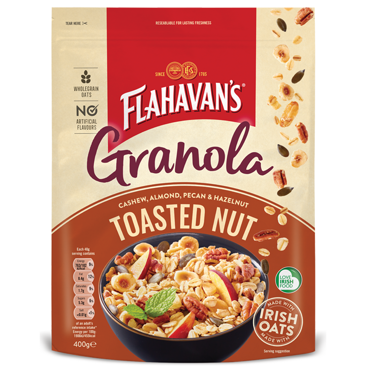 Flahavan&#39;s Toasted Nut Granola 400g