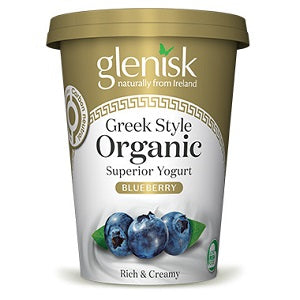 Glenisk Greek Style Organic Yogurt Blueberry 450g
