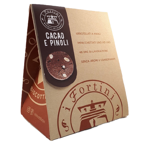 I Fortini Cocoa and Pinenuts Shortbread Biscuits 200g