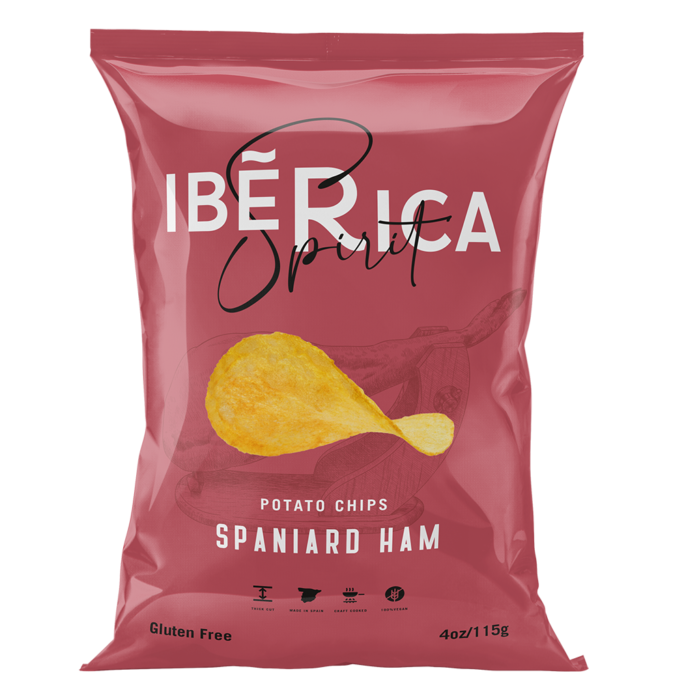 Iberica Spirit Ham Flavoured Potato Chips Gluten Free 115g