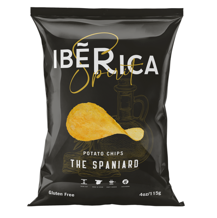 Iberica Spirit Ham, Olive Oil and Tomato flavoured potato chips Gluten Free 115g