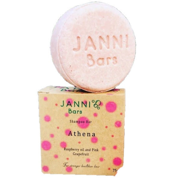 Janni Bars Athena Shampoo Bar with Raspberry Seed Oil 75g