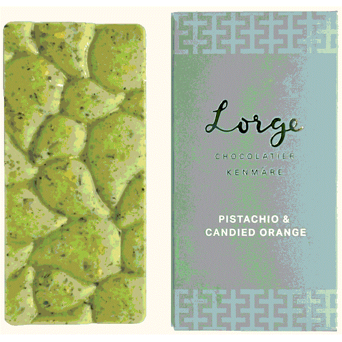 Lorge Chocolates Pistachio &amp; Candied Orange 90g