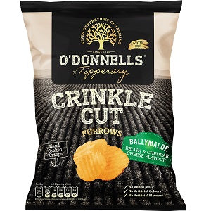 O'Donnells Crinkle Cut Furrows Ballymaloe Relish & Cheddar Cheese 125g