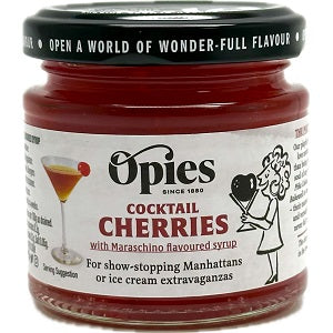 Opies Cocktail Cherries with Maraschino Flavoured Syrup 130g