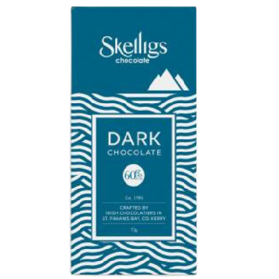 Skelligs 60% Dark Chocolate Bar 75g