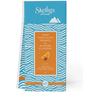 Skelligs Chocolate Dark Chocolate Orange & Almond Clusters 100g