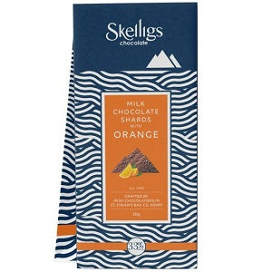 Skelligs Chocolate Milk Chocolate Shards with Orange 150g