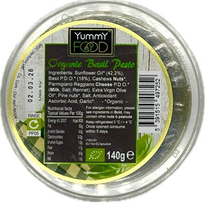 Yummy Food Organic Basil Pesto 140g