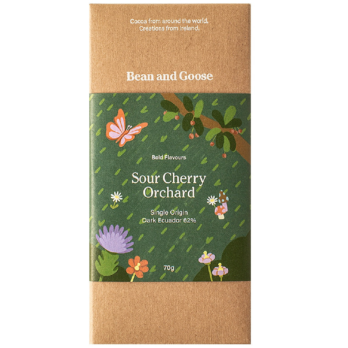 Bean and Goose Sour Cherry Orchard Single Origin Dark Ecuador 62% 70g