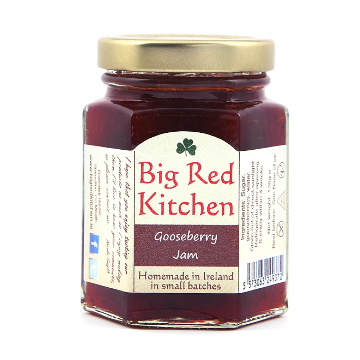 Big Red Kitchen Gooseberry Jam 130g