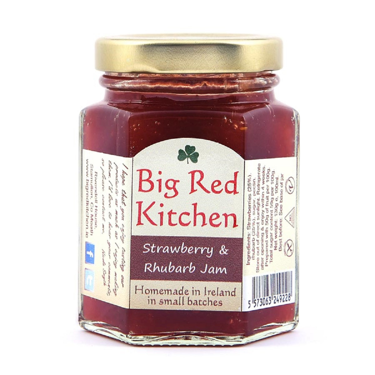 Big Red Kitchen Strawberry &amp; Rhubarb Jam 130g