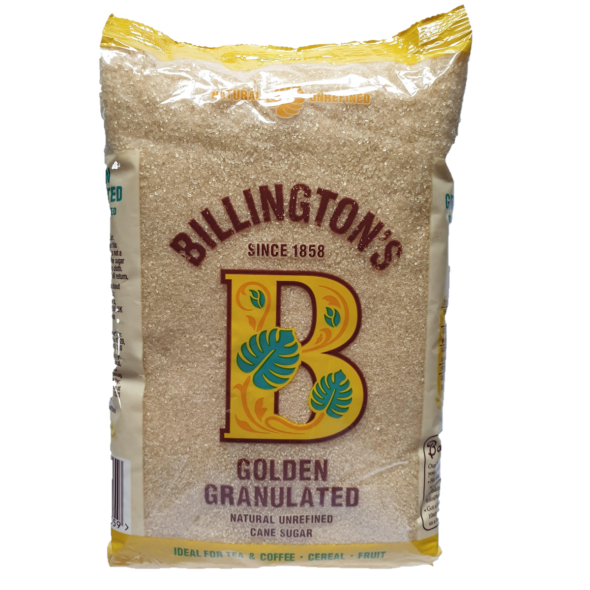 Billington&#39;s Golden Granulated Natural Unrefined Cane Sugar 1kg