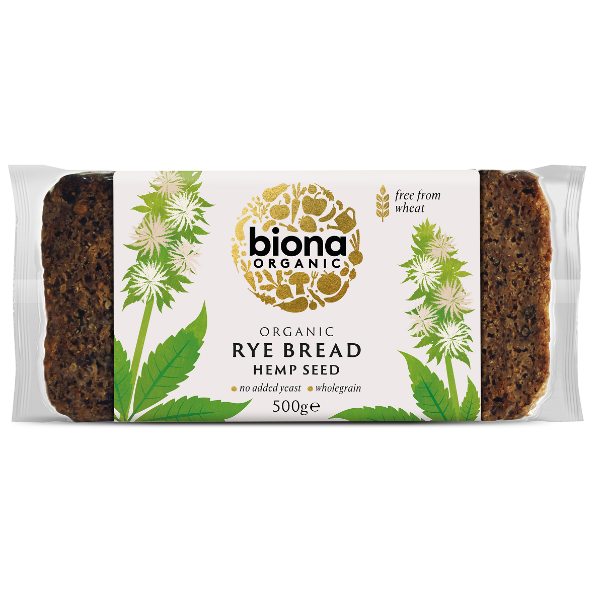 Biona Organic Rye &amp; Hemp Seed Bread 500g