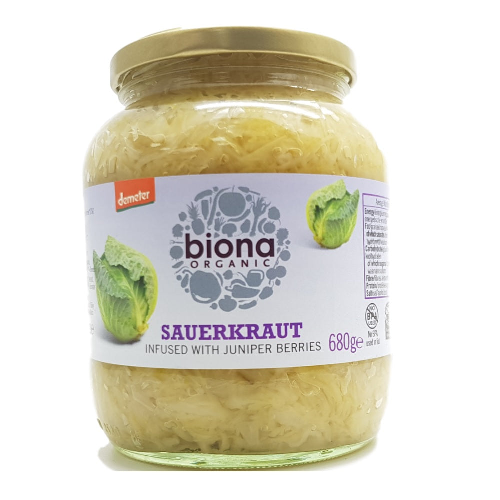 Biona Organic Sauerkraut Infused with Juniper Berries 680g Ardkeen