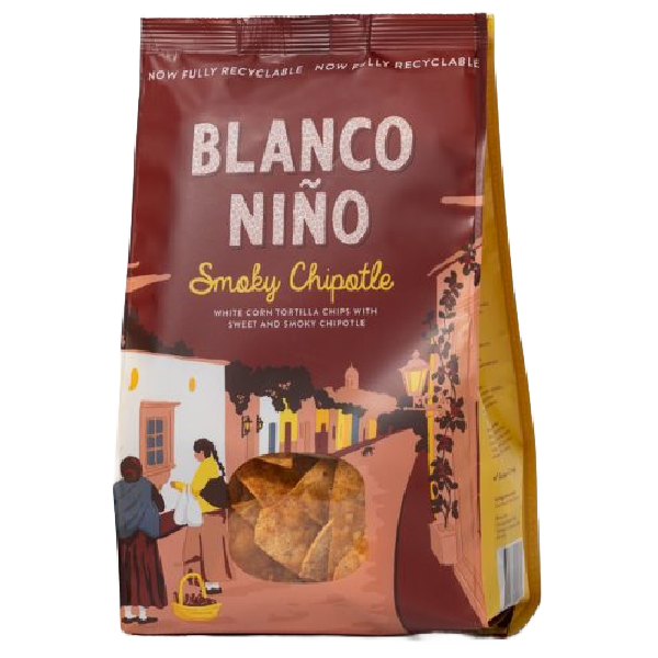 Blanco Nino Smokey Chipotle White Corn Tortilla Chips with Sweet and Smokey Chipotle 170g