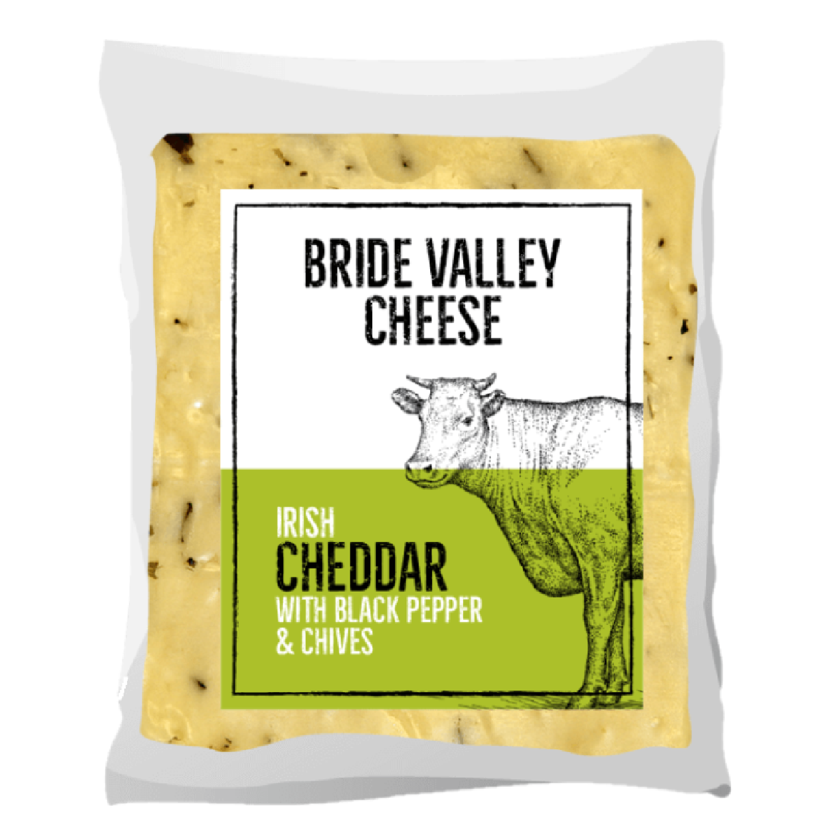 Bride Valley Cheese Irish Cheddar with Black Pepper &amp; Chives 120g