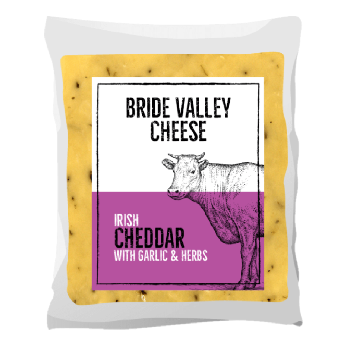 Bride Valley Cheese Irish Cheddar with Garlic Herbs 120g