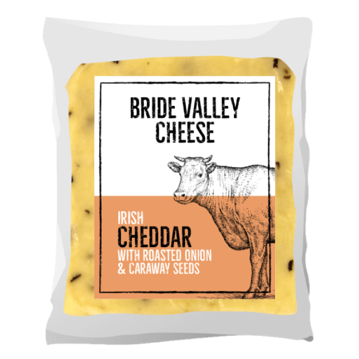 Bride Valley Cheese Irish Cheddar with Roasted Onion &amp; Caraway Seeds 120g