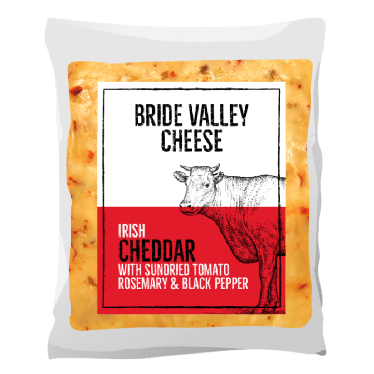 Bride Valley Cheese Irish Cheddar with Sundried Tomato, Rosemary &amp; Black Pepper 120g