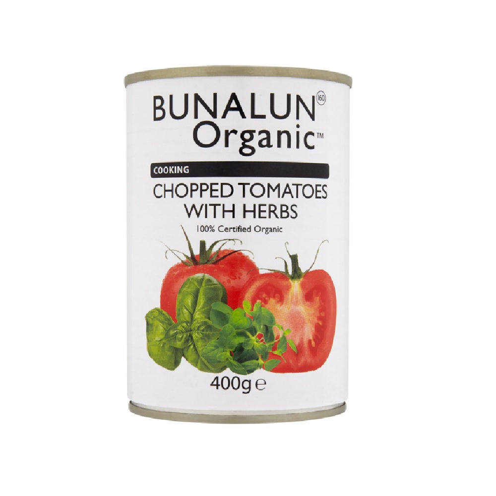 Bunalun Organic Chopped Tomatoes with herbs 400g