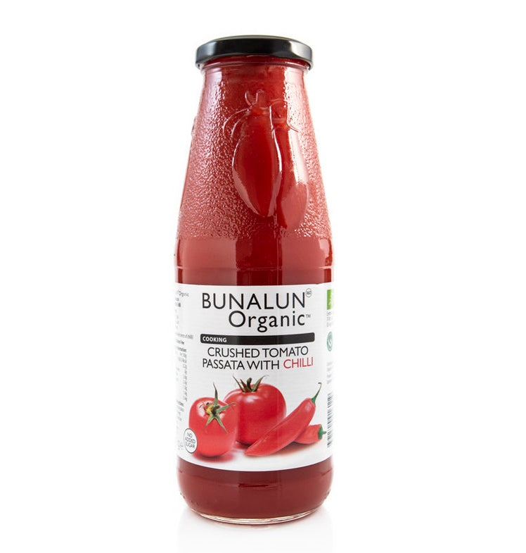 Bunalun Organic Crushed Tomato Passata With Chilli 680g
