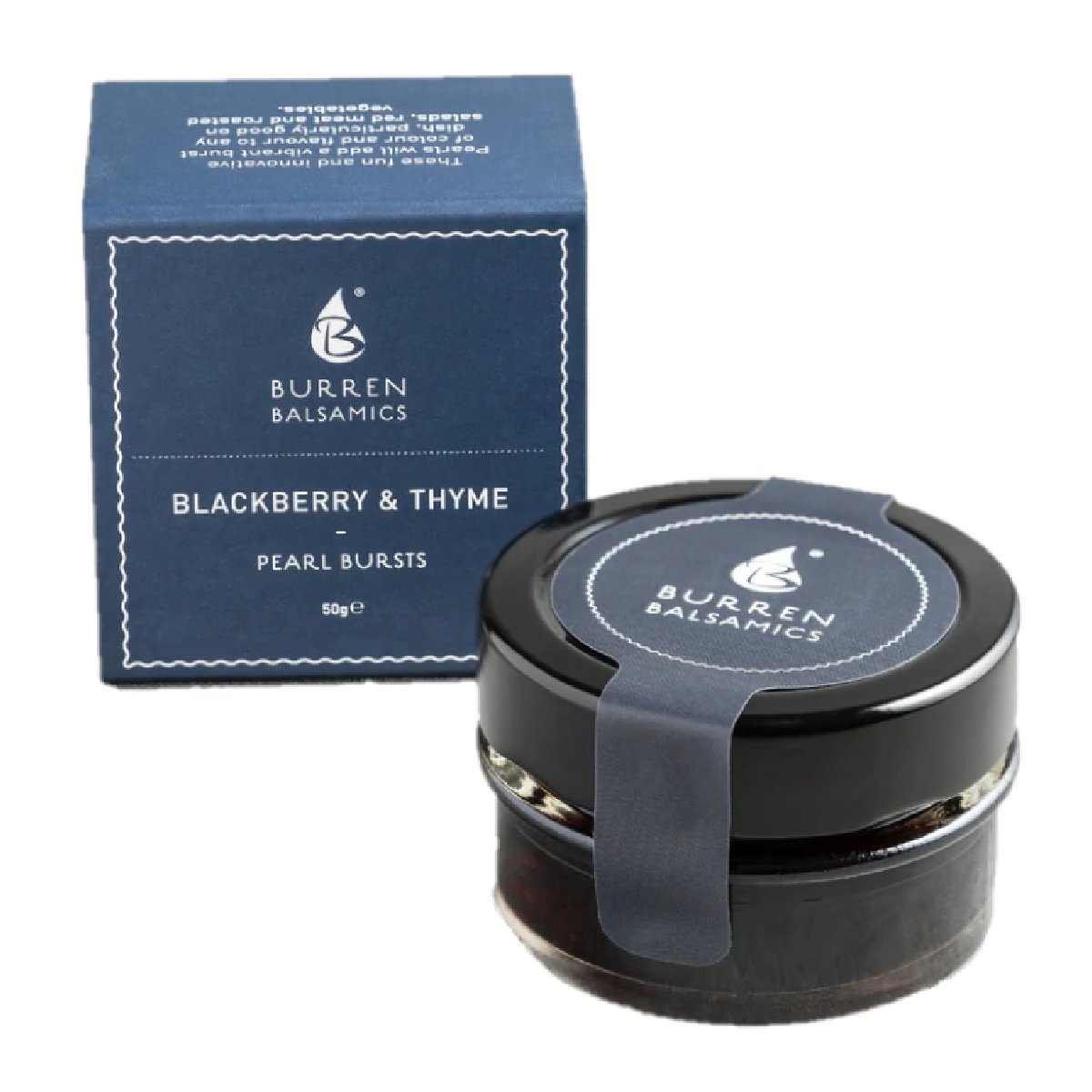 Burren Balsamics Blackberry and Thyme Pearl Bursts 50g