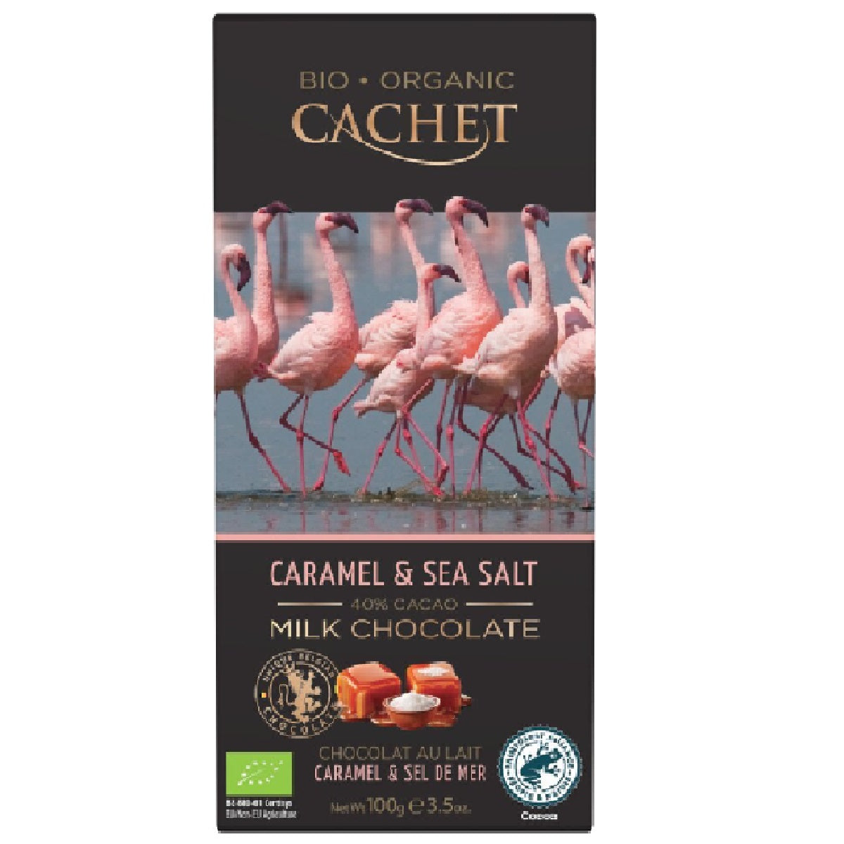 Cachet Caramel &amp; Sea Salt 40% Cacao Milk Chocolate