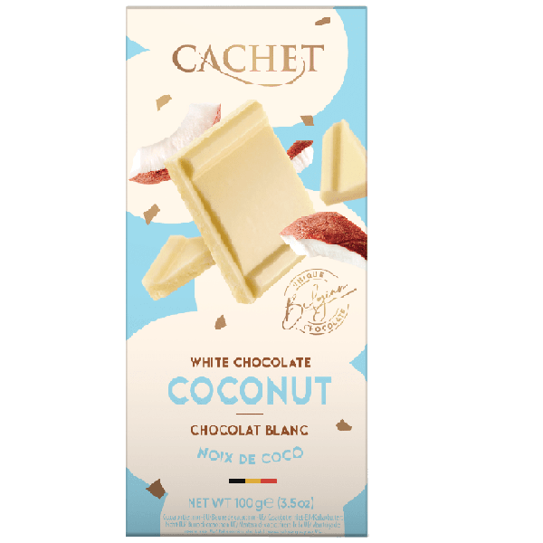 Cachet White Chocolate Coconut 100g