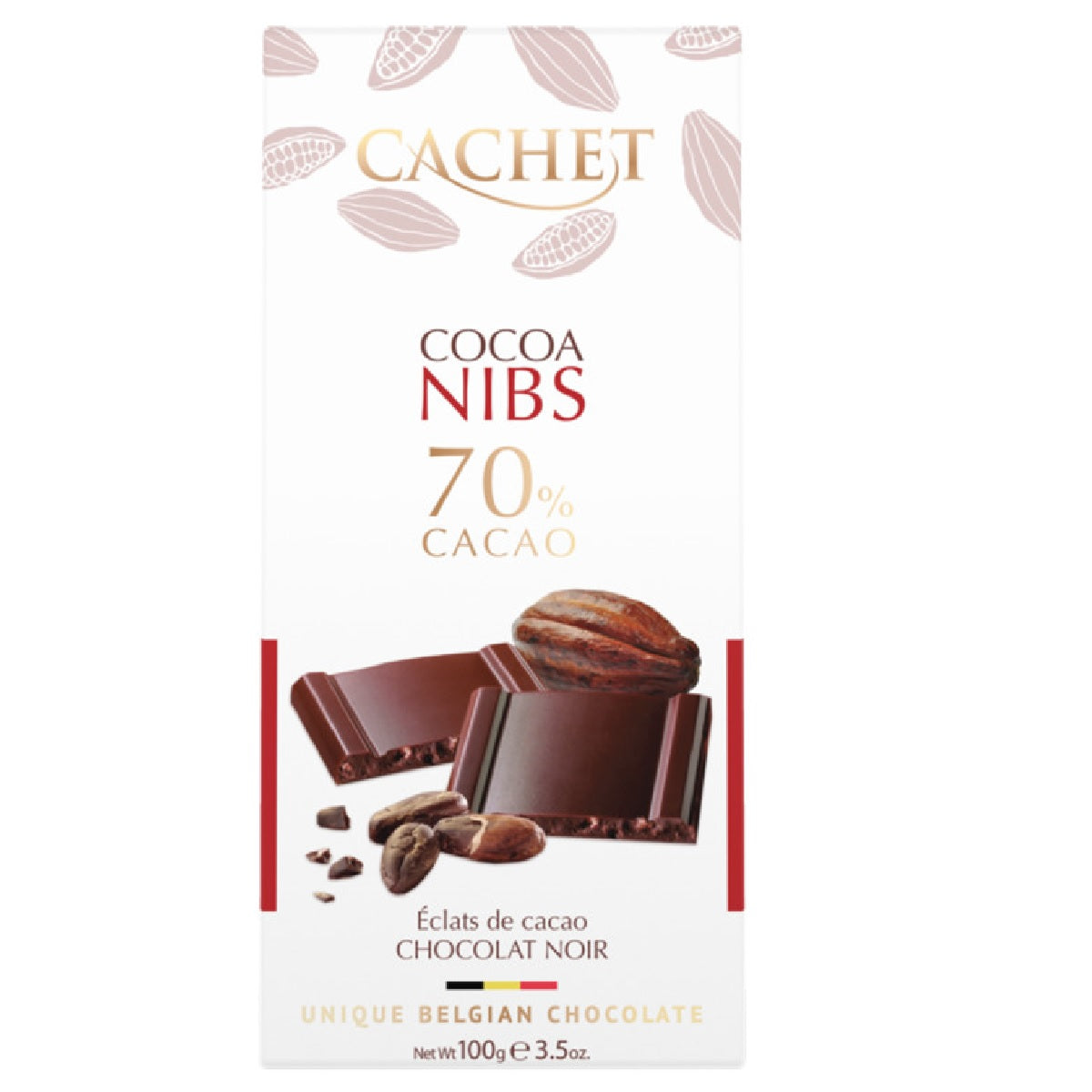 Cachet Chocolate Cocoa Nibs 70% 100g